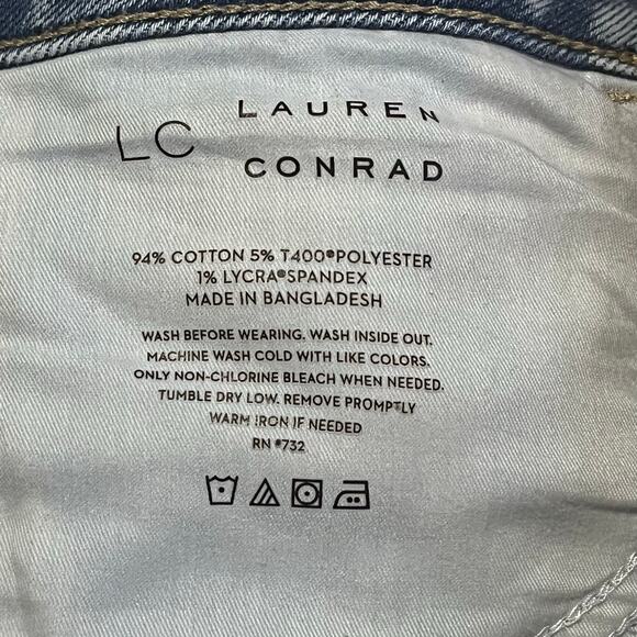 LC Lauren Conrad Light Wash Skinny Ankle Jeans Size 6 Mid Rise Stretch Denim - Picture 11 of 12
